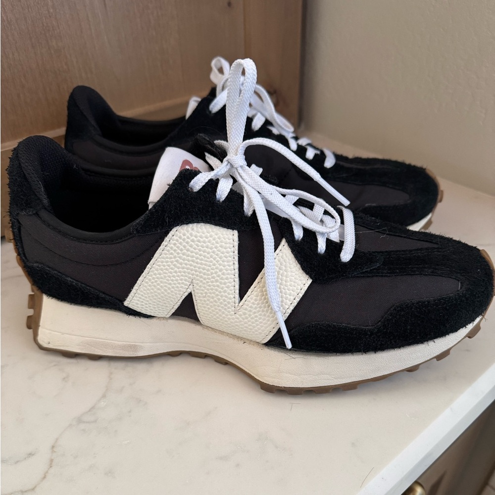 New Balance Black and White  327 Sneakers